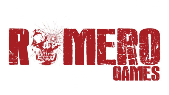 Romero Games logo, where the first "O" has been replaced by a skull.